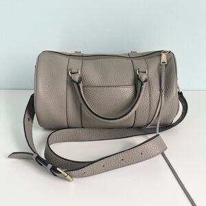 Rebecca Minkoff Taupe Pebbled Leather Barrel Crossbody
